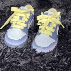Nike Kids Blue and Yellow Low-Top Sneakers